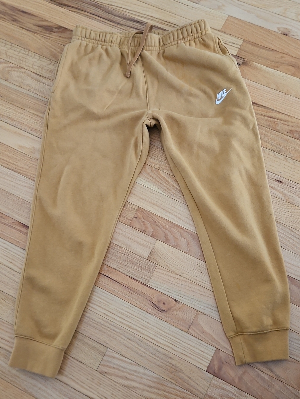 Nike Kids Mustard/Tan Fleece Joggers Sz L